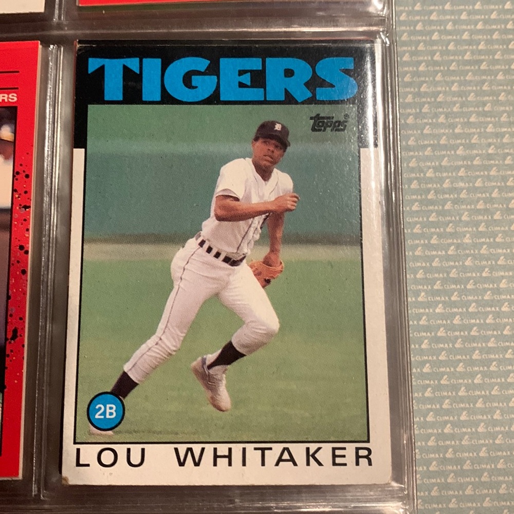 Lou Whitaker 1986 Topps Card #20